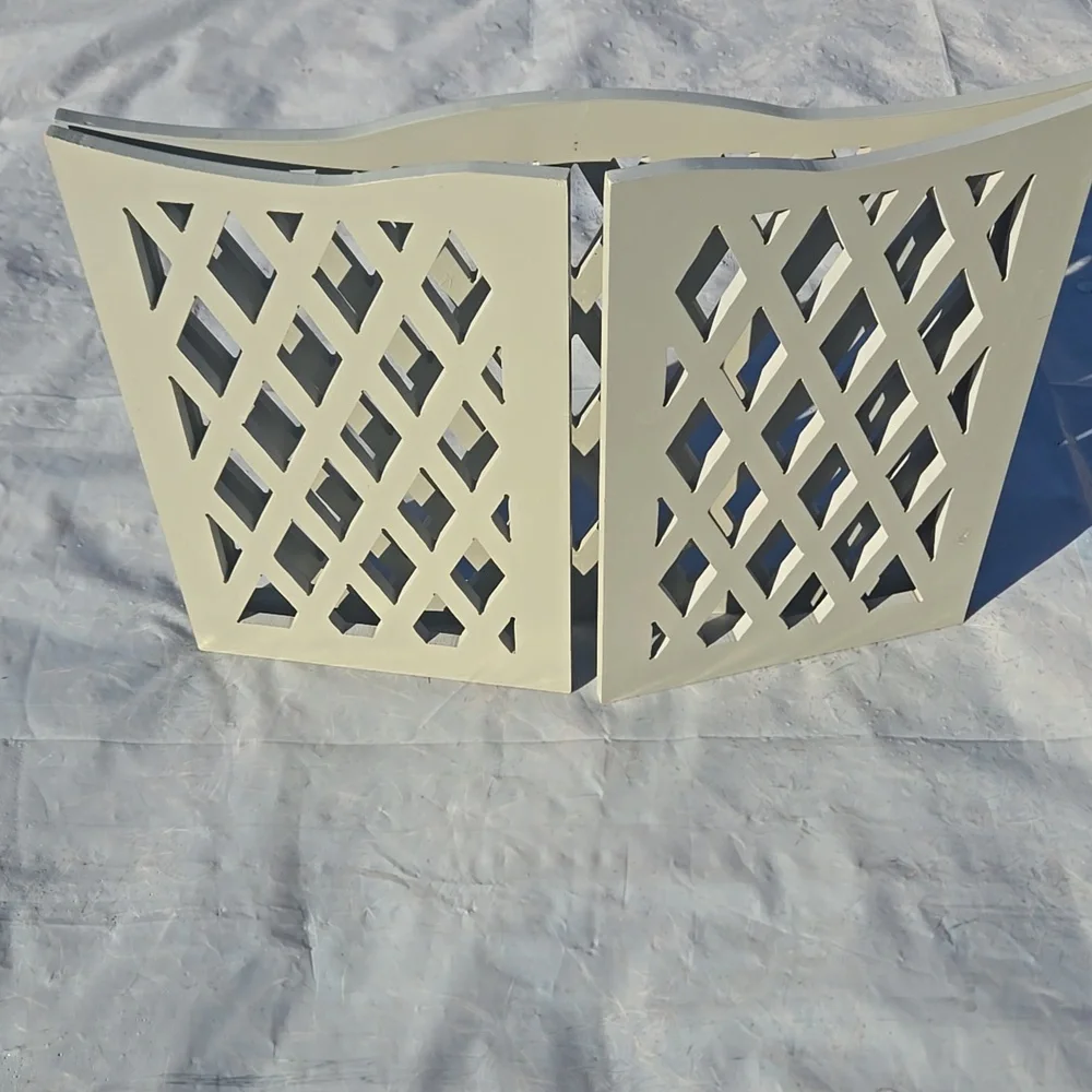 Gray Wooden Trifold Pet Gate 19Ht 48Wdth